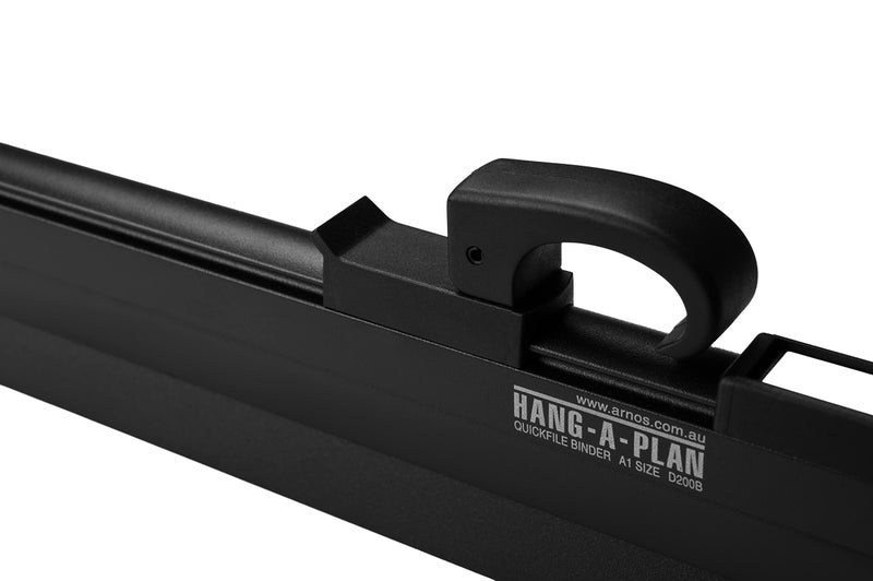 Arnos Hang-A-Plan, 18-24 Inches Quickfile Hanging Clamp, Black, Holds up to 150 Plans, Single Clamp - Image 4